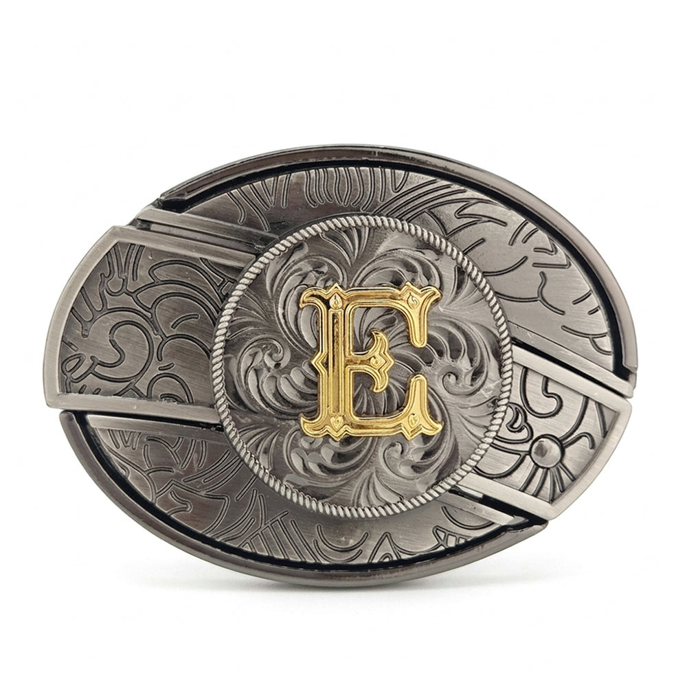 Initial A To Z Western Belt Buckle for Cowboy Cowgirl