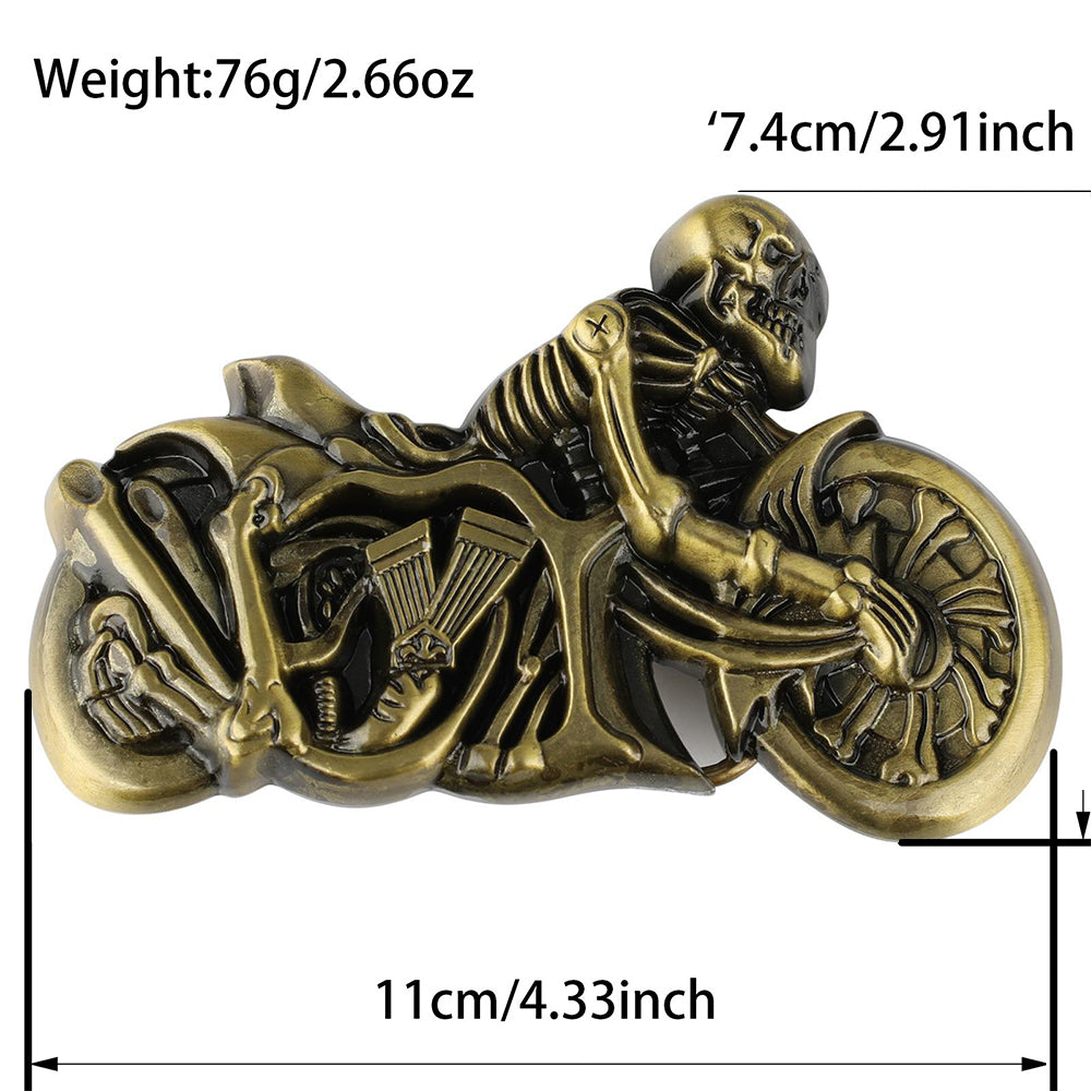 Motorcycle Skull Rider Gothic Belt Buckle