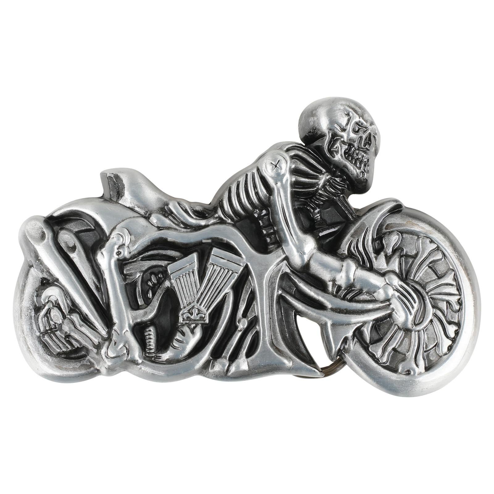 Motorcycle Skull Rider Gothic Belt Buckle