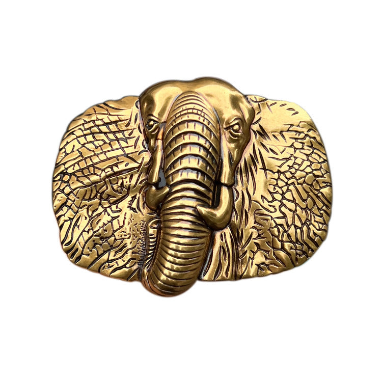 Elephant Western Belt Buckle