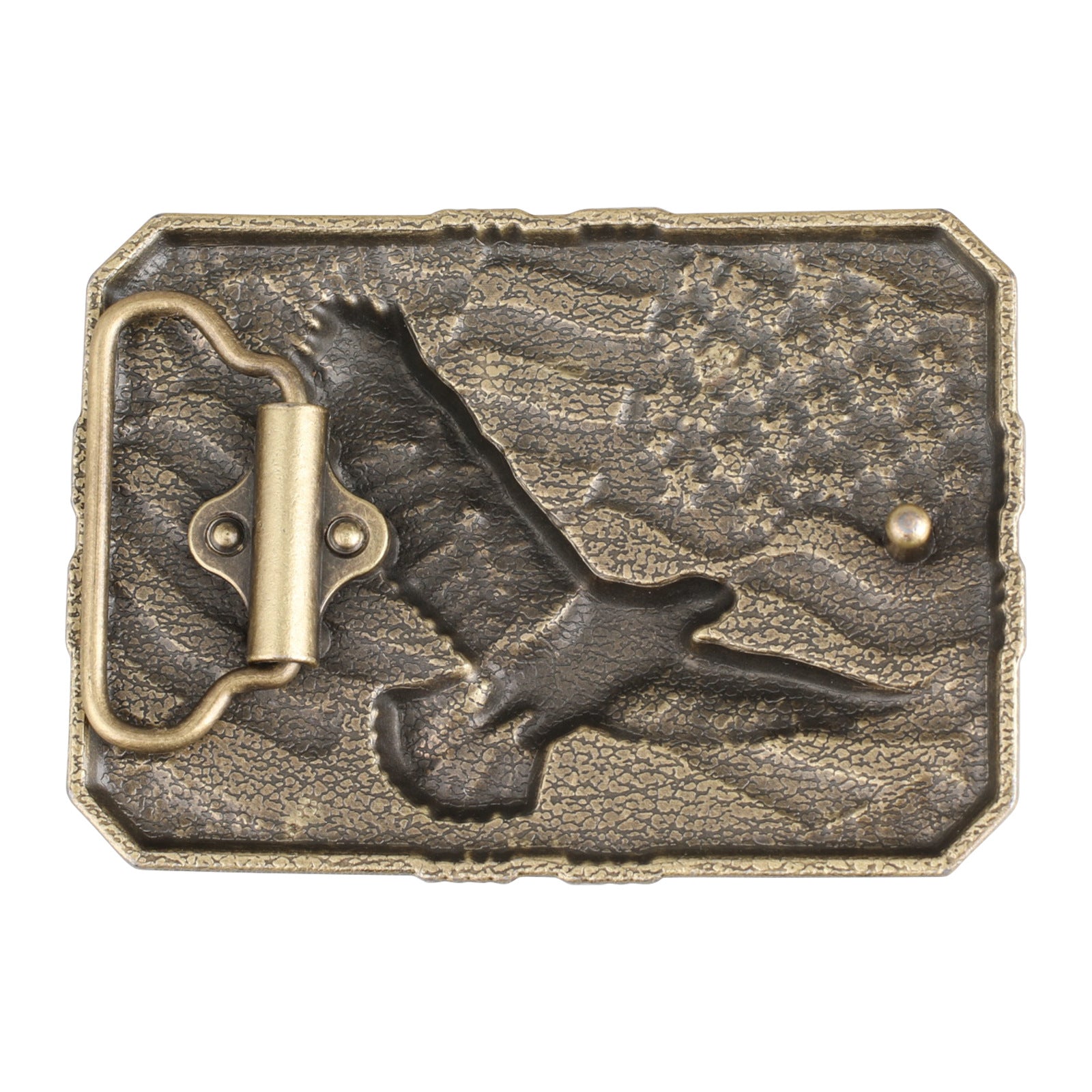 Vintage American Eagle Flag  Western Cowboy Belt Buckle
