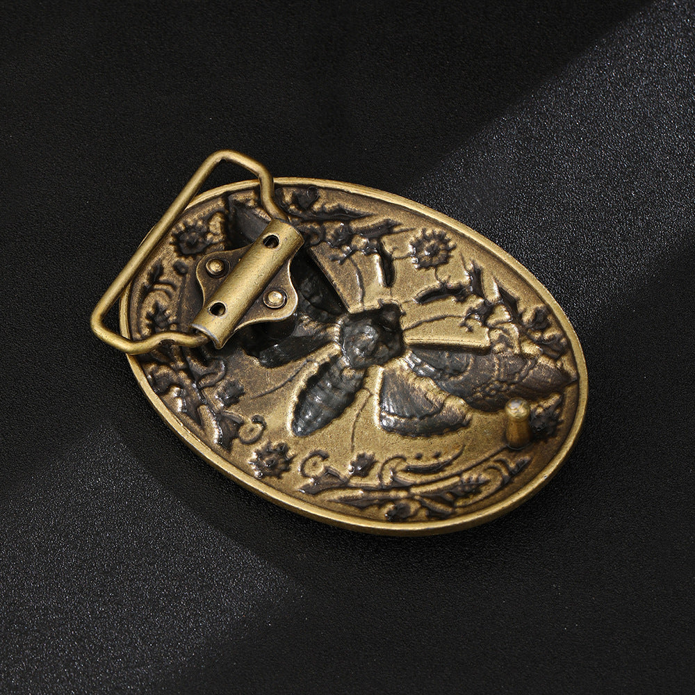 Death Moth Skull Belt Buckle