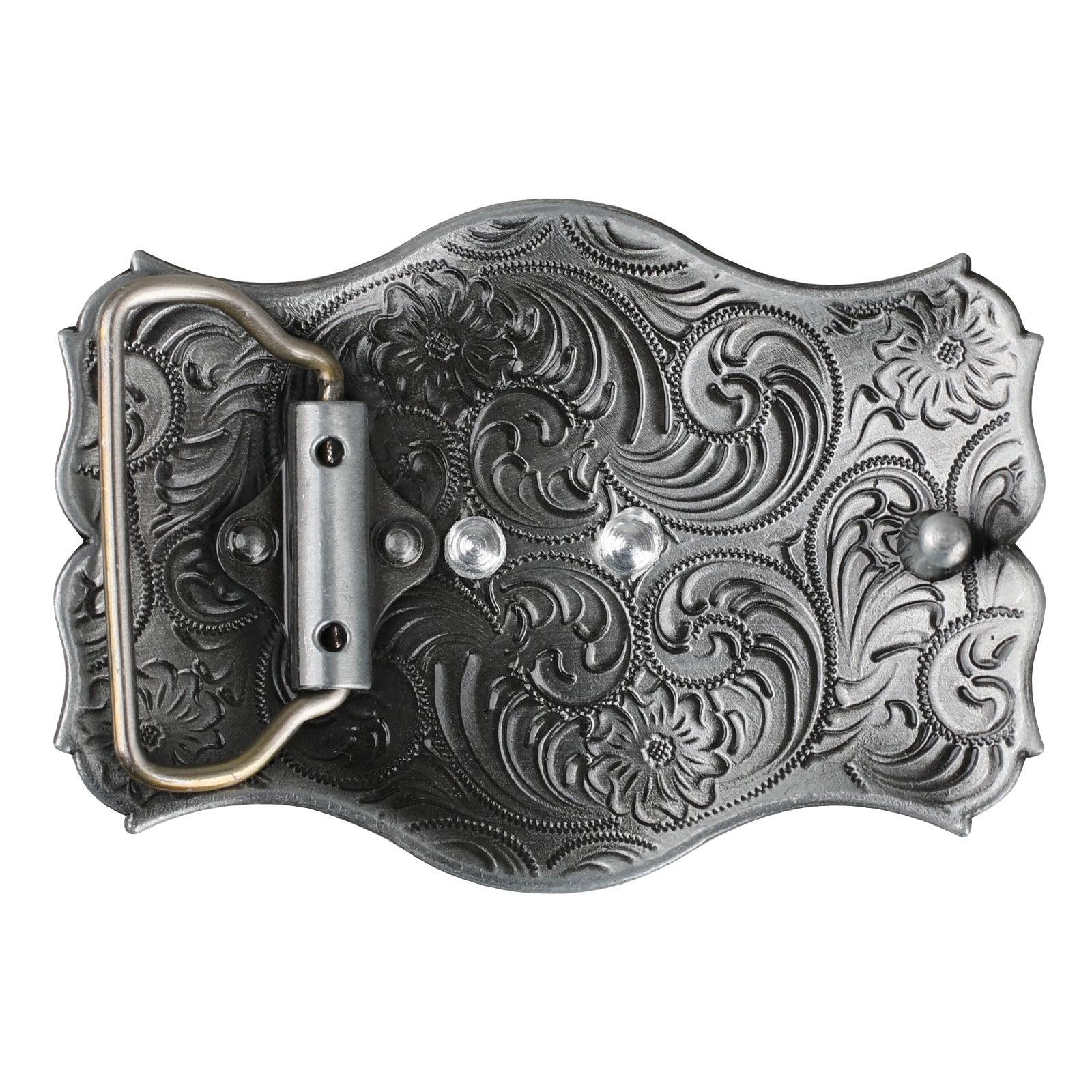 Antique Silver Western Belt Buckle for Cowboy Cowgirl