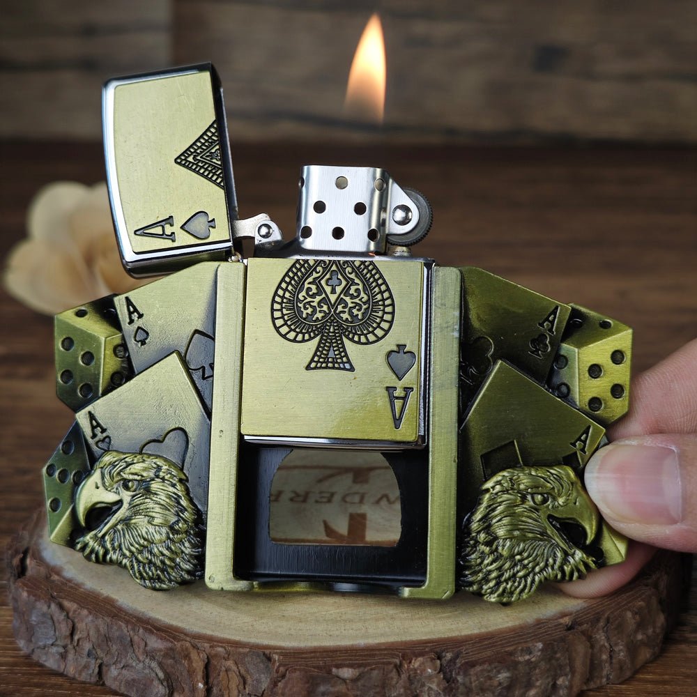 Ace Belt Buckle with Hidden Lighter - Cowderry