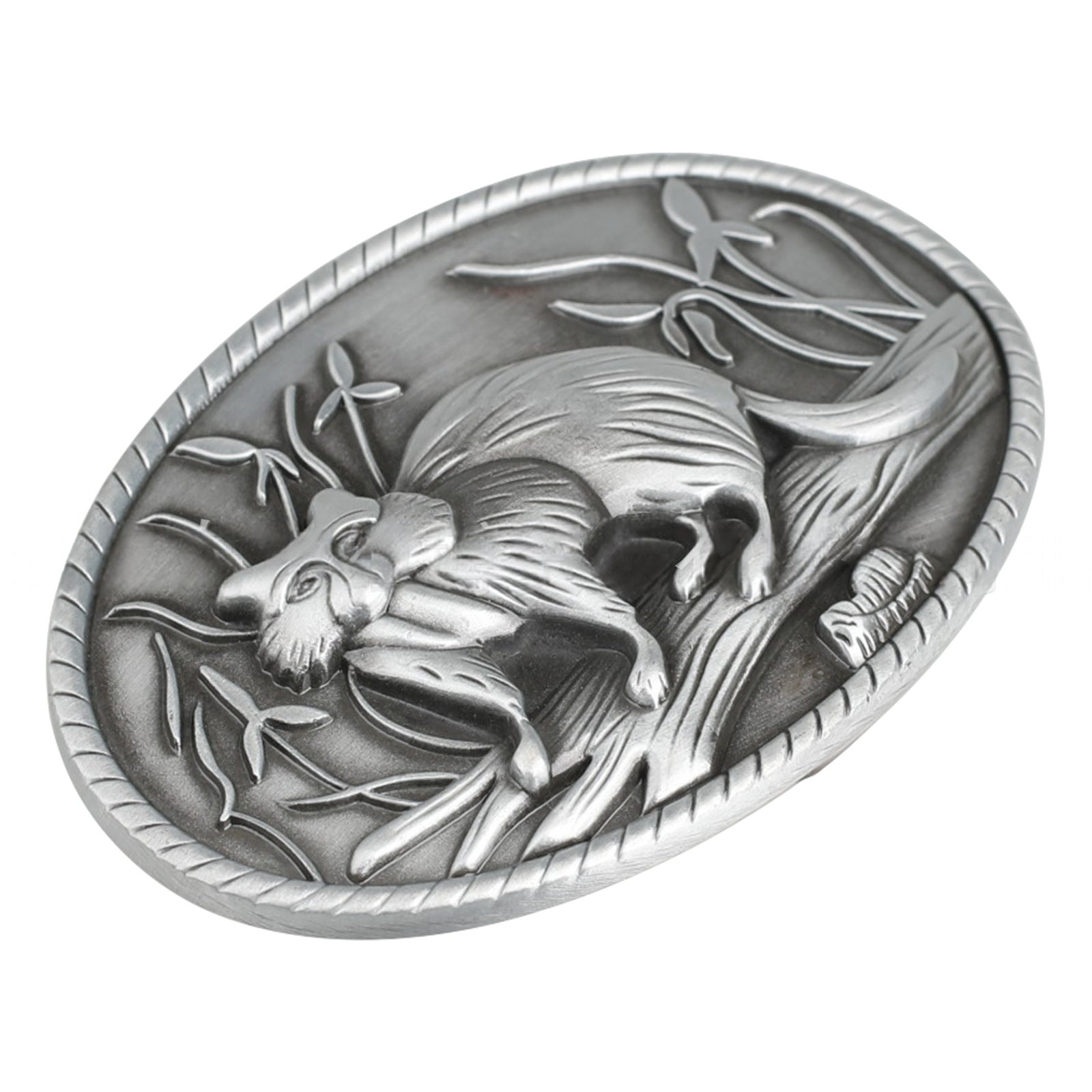 Wilderness Raccoon Western Belt Buckle