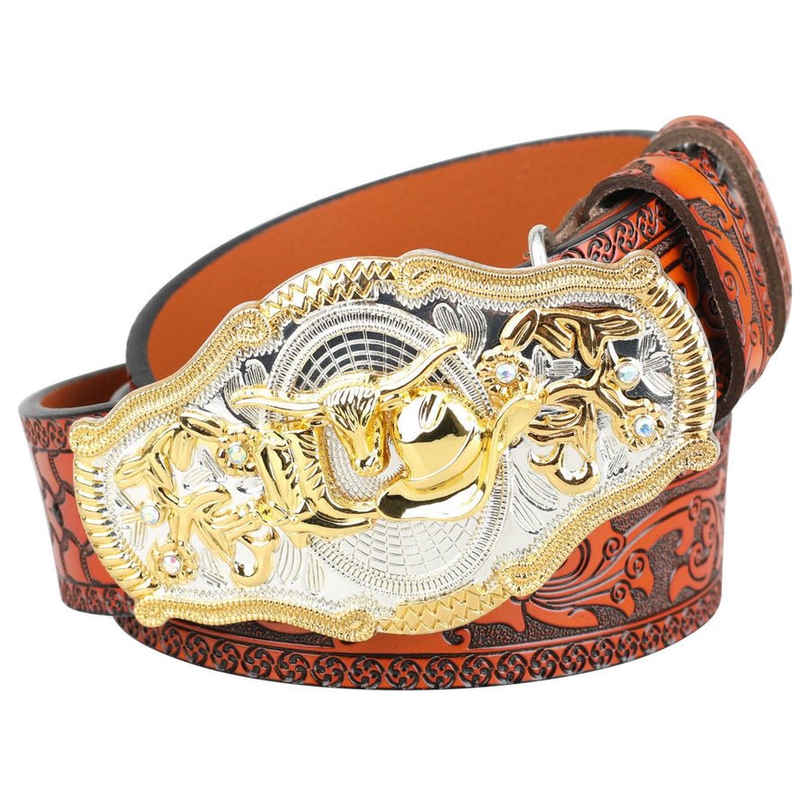 Cowgirl Western Gift Set Belt Buckle Earrings Longhorn Horse Country Rodeo Women - CowderryJewelry Sets28-34 (Fit Waist 26-32 in)