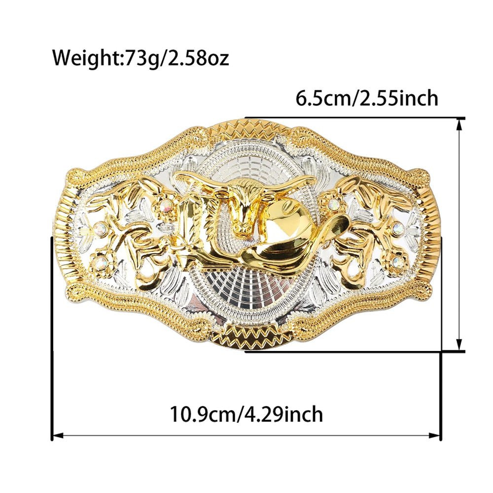 Cowgirl Western Gift Set Belt Buckle Earrings Longhorn Horse Country Rodeo Women - CowderryJewelry Sets28-34 (Fit Waist 26-32 in)