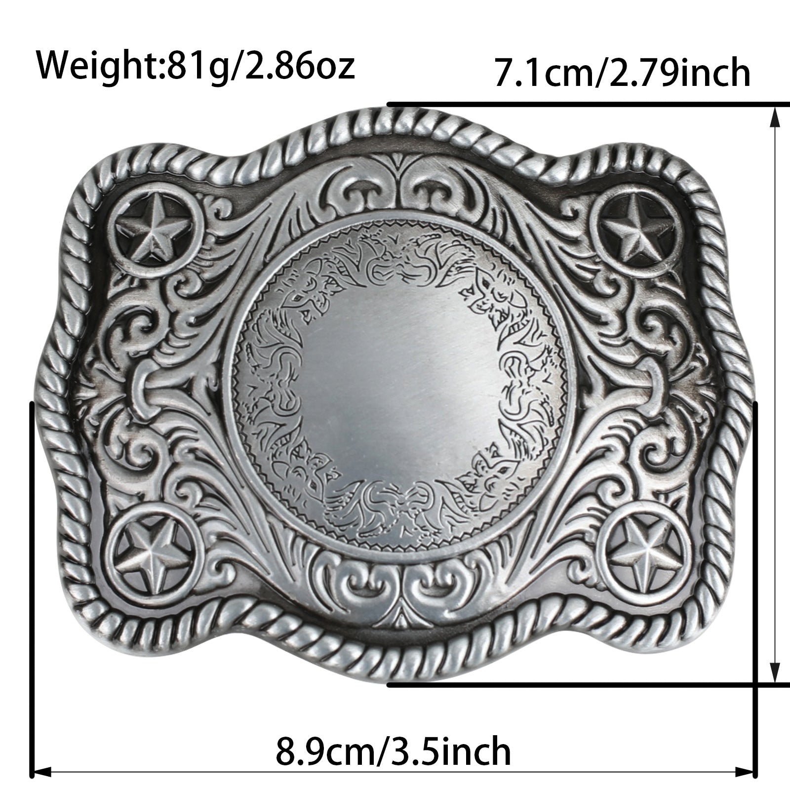 Custom Western Belt Buckle with Name and Initial - CowderryBelt Buckles