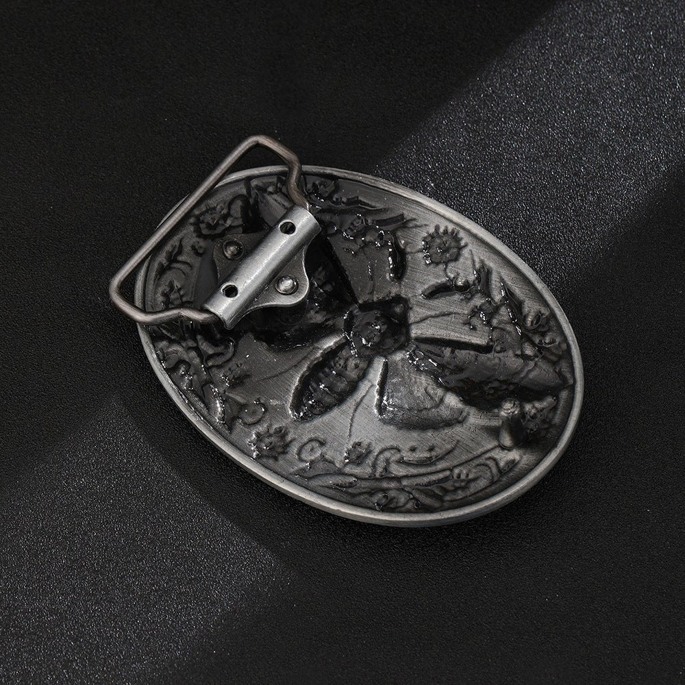 Death Moth Skull Belt Buckle - CowderryBelt BucklesAntique Silver