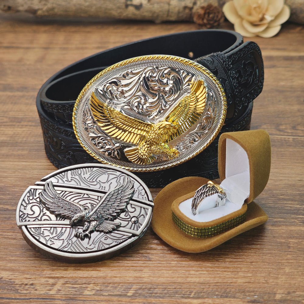 Eagle Western Belt Set - CowderryJewelry Sets28-34 (Fit Waist 26-32 in)