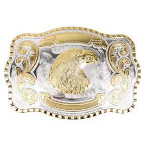 Gold Large Animal Western Belt Buckle for Men - CowderryBelt BuckleEagle Head