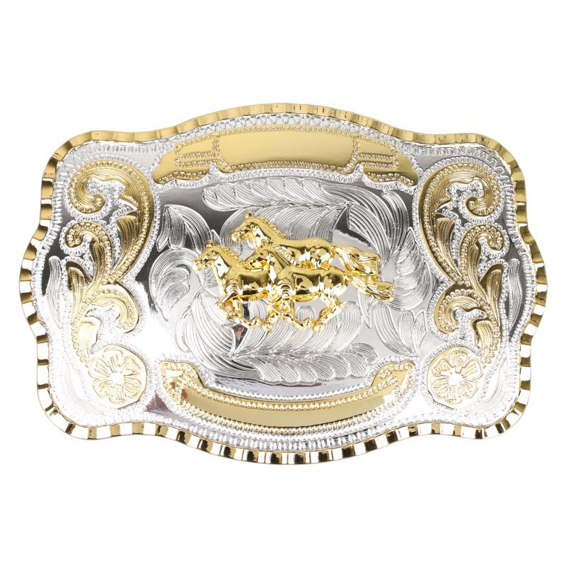 Gold Large Animal Western Belt Buckle for Men - CowderryBelt BuckleHorse Herd