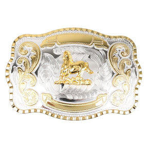 Gold Large Animal Western Belt Buckle for Men - CowderryBelt BuckleStanding Horse