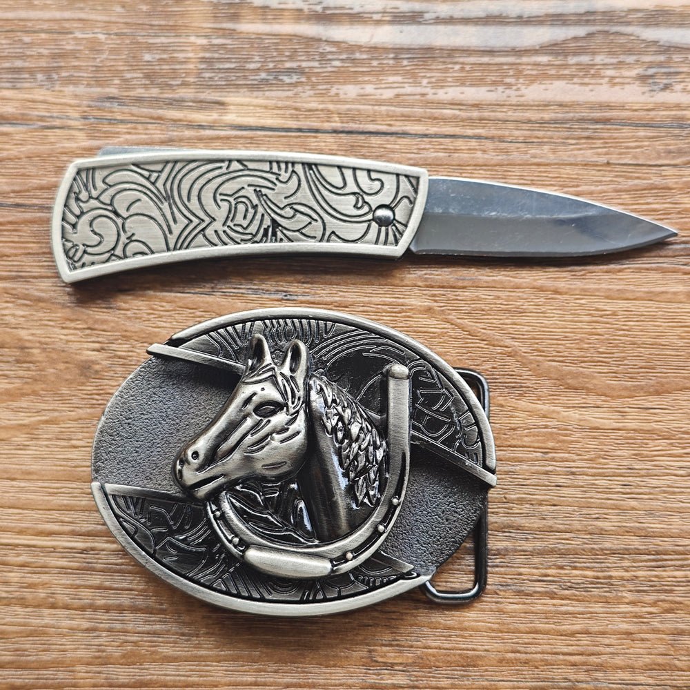 Horse Head Western Belt Buckle - CowderryBelt Buckles
