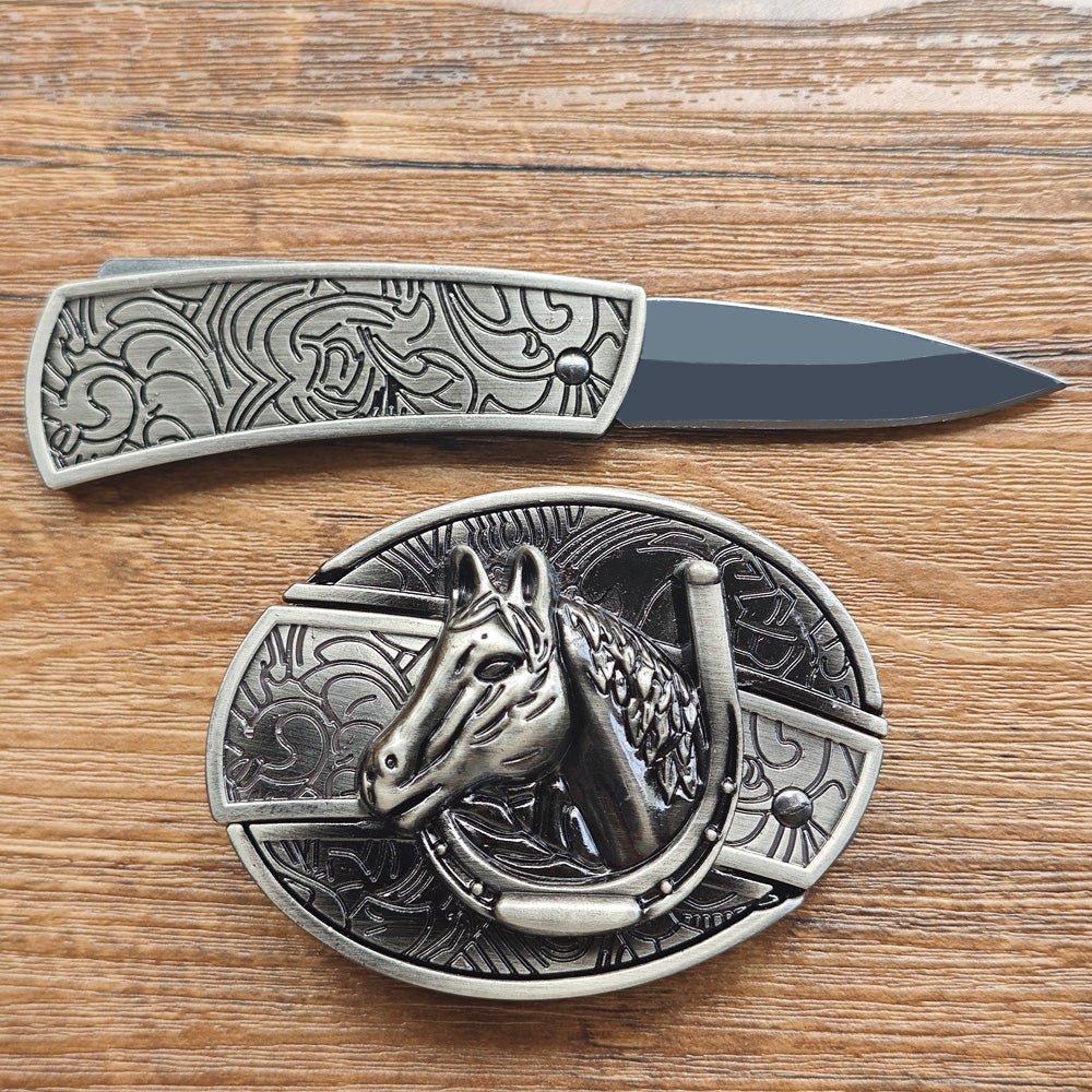 Horse Head Western Belt Buckle - CowderryBelt Buckles