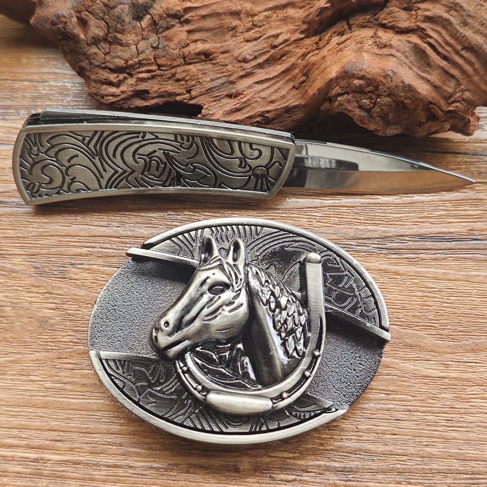 Horse Head Western Belt Buckle - CowderryBelt Buckles