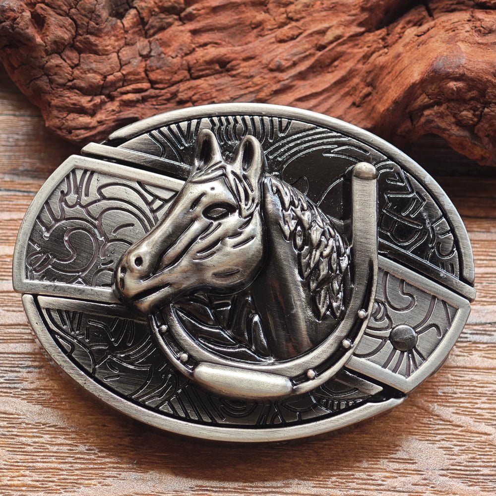 Horse Head Western Belt Buckle - CowderryBelt Buckles