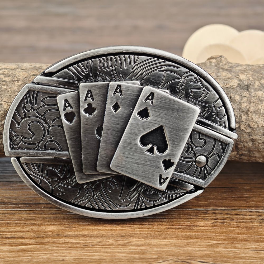 Metal Oval Cowboys Belt Buckle - CowderryBelt BuckleAce