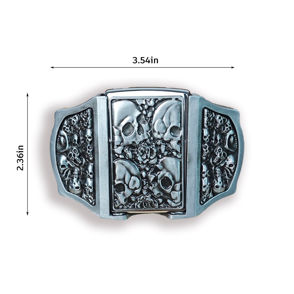 Multi-Skull Collage Lighter Belt Buckle - CowderryBelt BucklesStyle 2