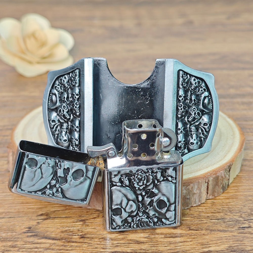 Multi-Skull Collage Lighter Belt Buckle - CowderryBelt BucklesStyle 2