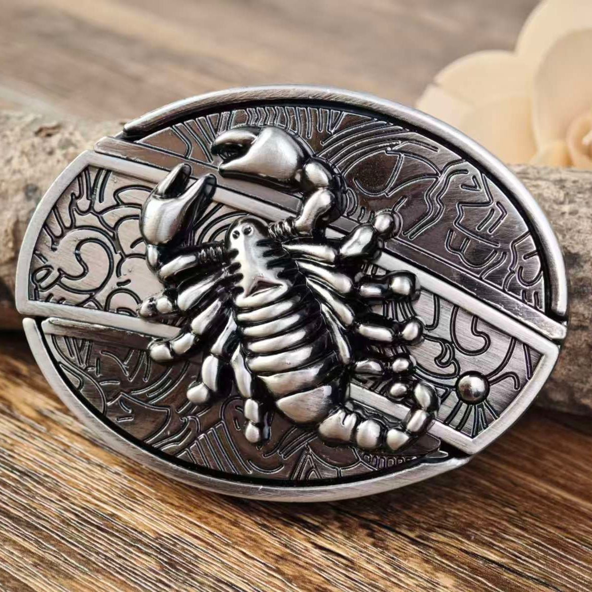 Personalized Cool Belt Buckle – Custom Text Engraved on the Back - CowderryBelt BuckleScorpion