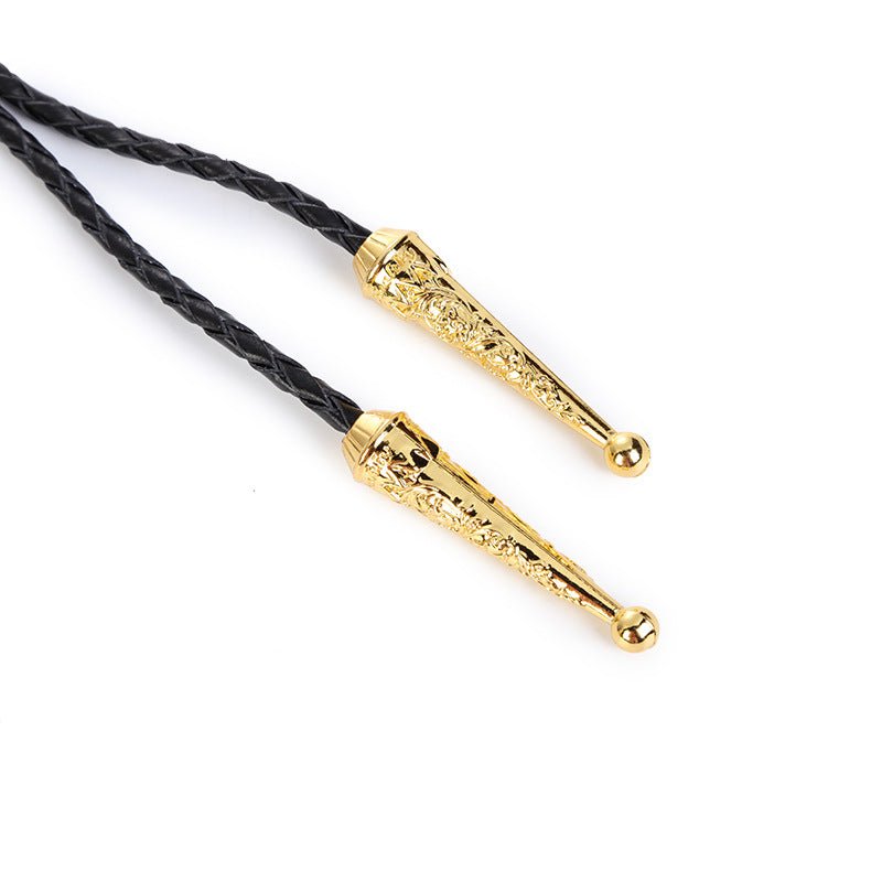 Praying Cowboy At Cross Golden Bolo Tie - CowderryBolo Tie