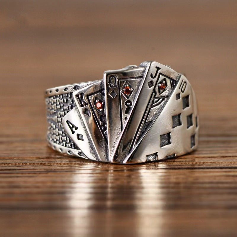 Royal Flush Poker Open Ring - CowderryRings