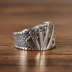 Royal Flush Poker Open Ring - CowderryRings