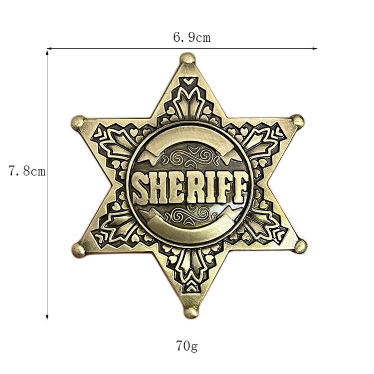 Sheriff Belt Buckle - CowderryBelt BucklesAntique Brown