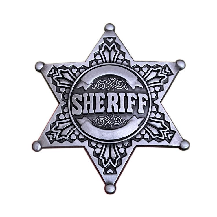 Sheriff Belt Buckle - CowderryBelt BucklesAntique Silver