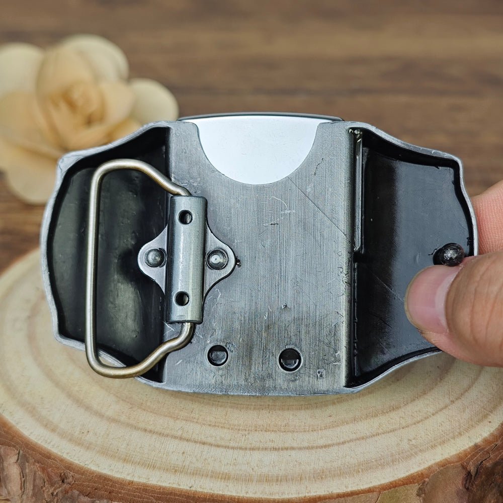 Silver Grim Reaper Lighter Belt Buckle - CowderryBelt Buckles