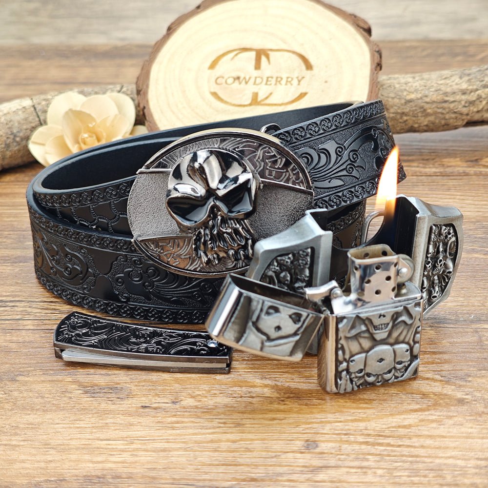 Skull Utility Belt Set - CowderryBelts28-34 (Fit Waist 26-32 in)
