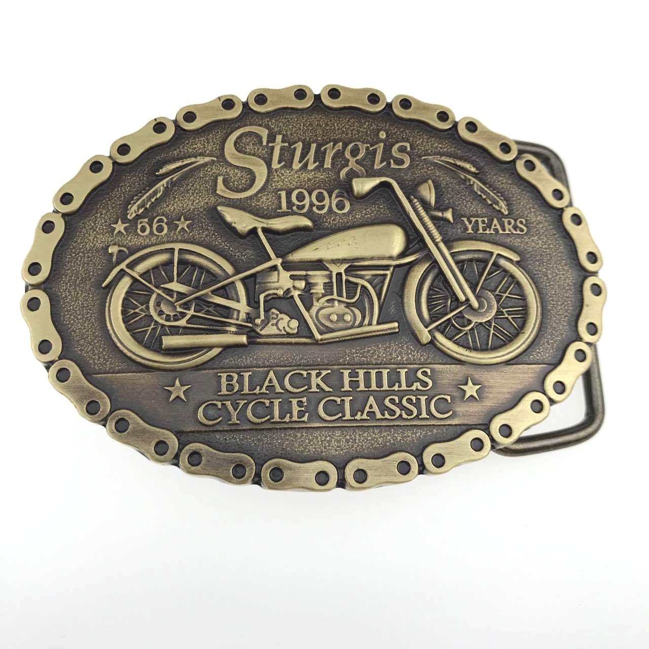 Vintage Solid Brass Western Belt Buckle display picture 2