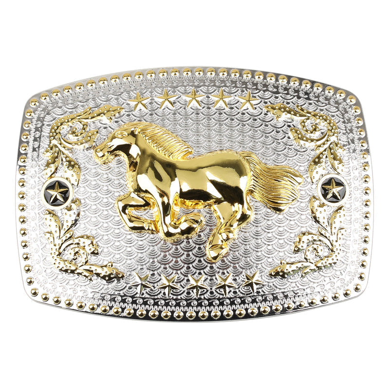 Western Horse Belt Set with 3 Buckles and Lighter Buckle