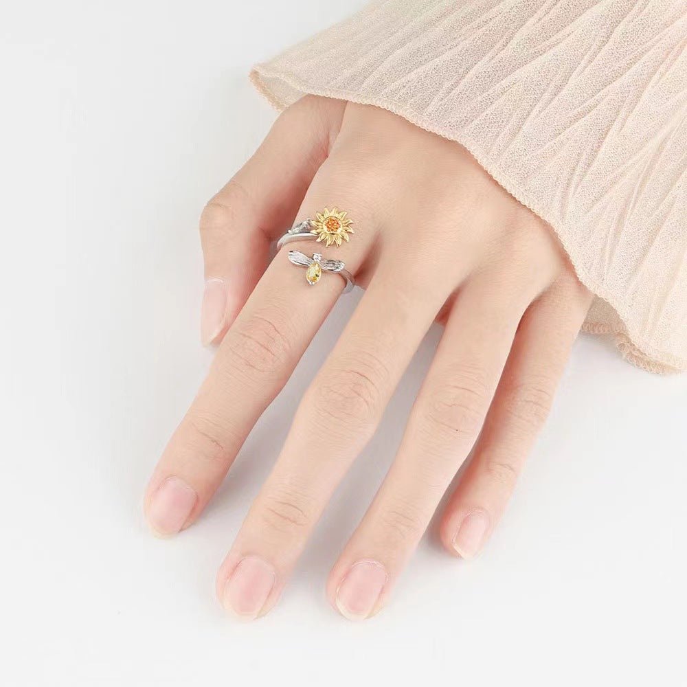 Sunflower Anxiety Ring One Size Fits All - CowderryRings