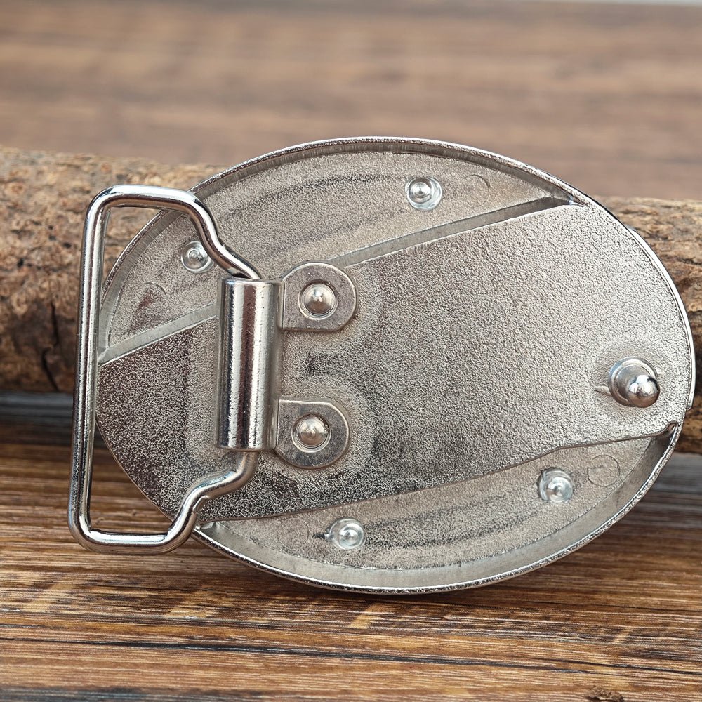 Turquoise Longhorn Skull Western Belt Buckle White - CowderryCool Belt Buckle