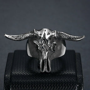 Vintage Longhorn Bull Cowboy Ring - CowderryRings7 US