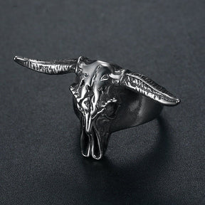 Vintage Longhorn Bull Cowboy Ring - CowderryRings7 US