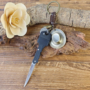 Vintage Western Cowboy Hat Keychain - CowderryKeychainsBlack