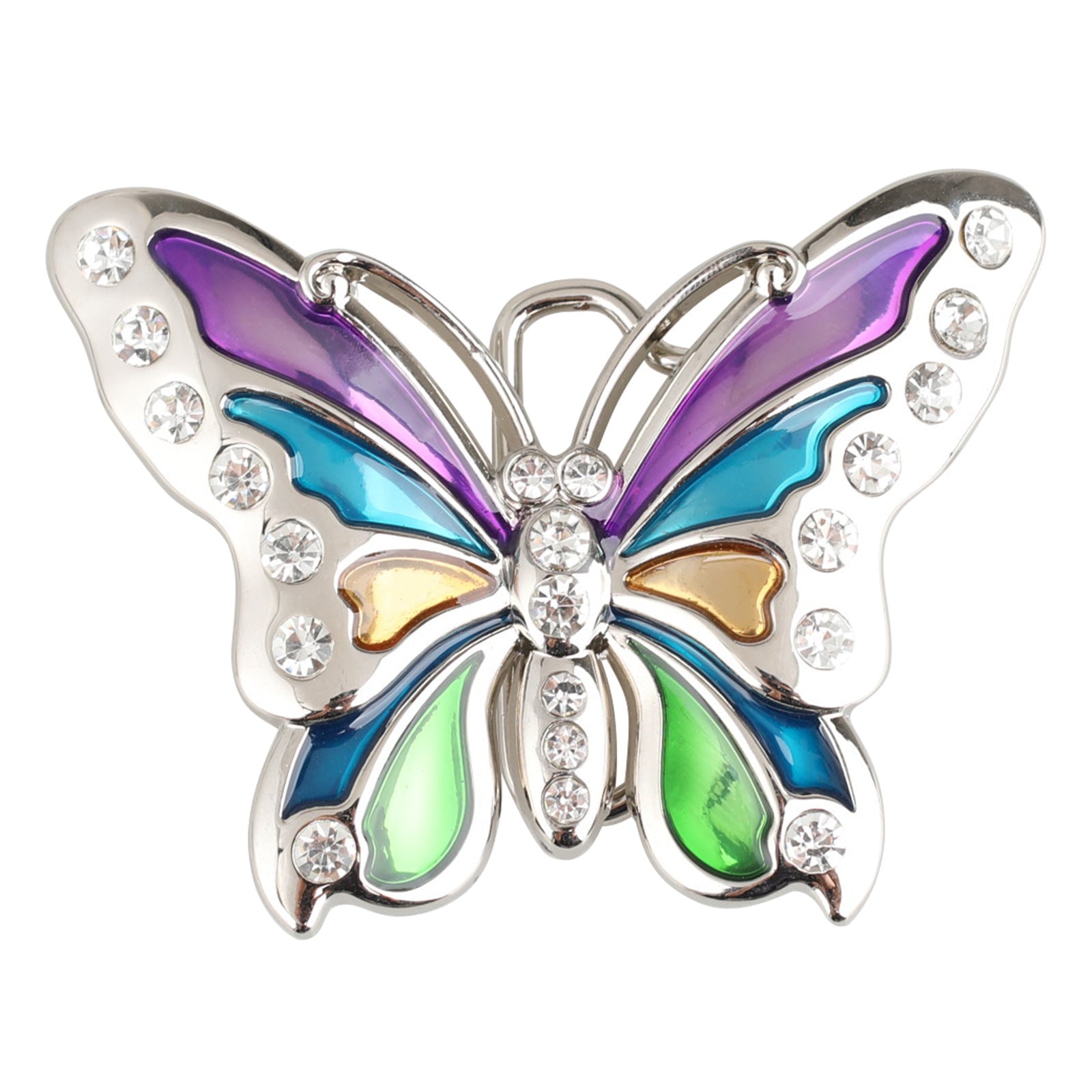 Vintage Y2K Butterfly Colorful Rhinestone Belt Buckle for Women - CowderryBelt Buckles