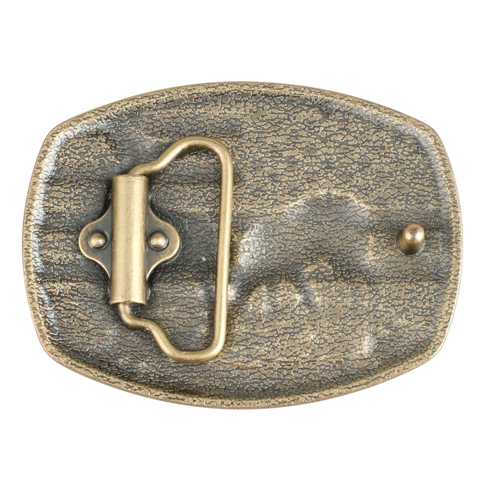 Western Deer Belt Buckle with American Flag - CowderryBelt BucklesAntique Bronze