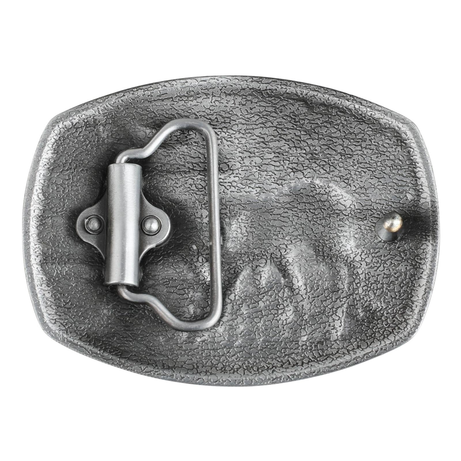 Western Deer Belt Buckle with American Flag - CowderryBelt BucklesAntique Silver
