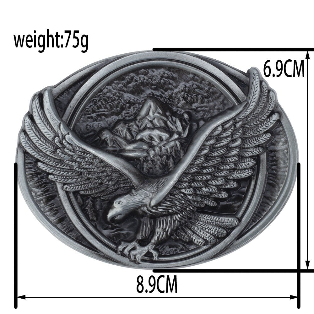 Western Eagle Embossed Belt With Buckle - CowderryColorful