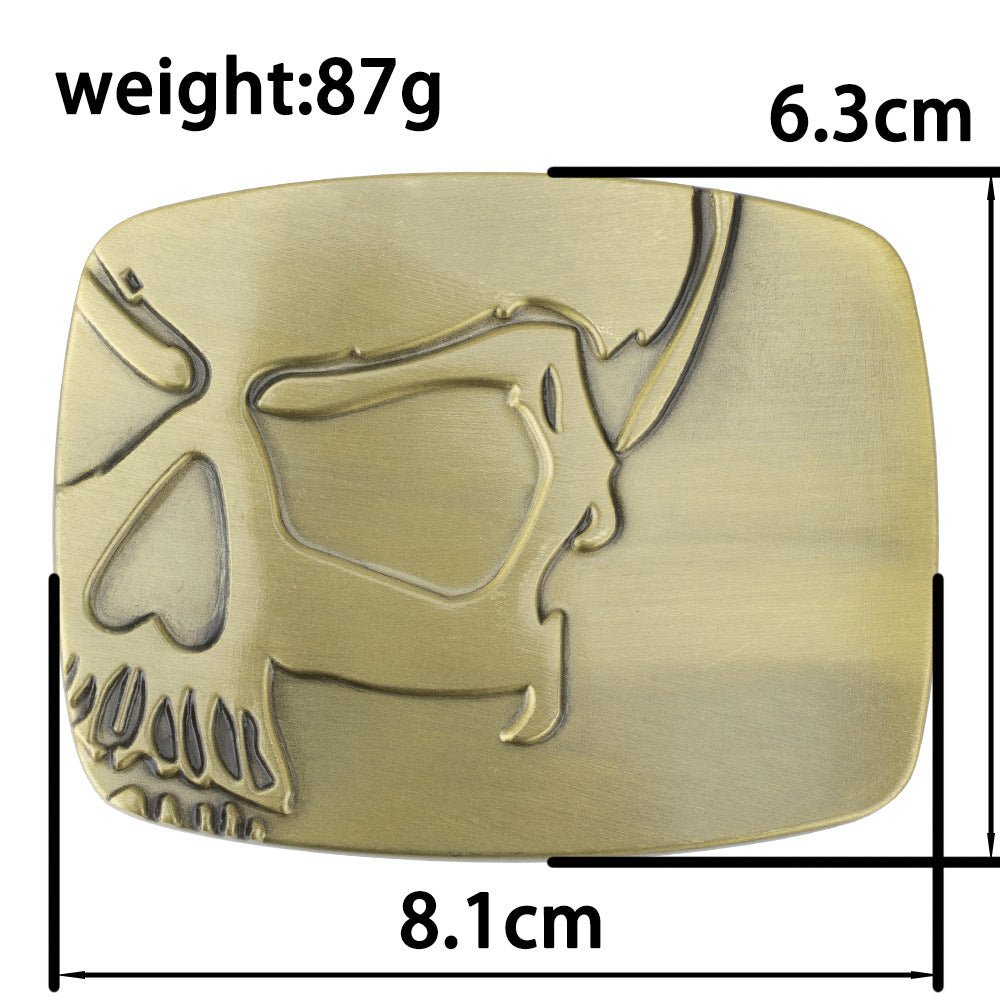 Western Skull Belt Buckle - CowderryBelt BuckleSilver