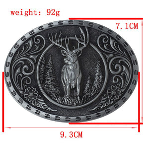 Western Wild Deer Belt Buckle - CowderryBelt BucklesBronze