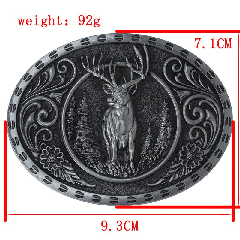 Western Wild Deer Belt Buckle - CowderryBelt BucklesBronze