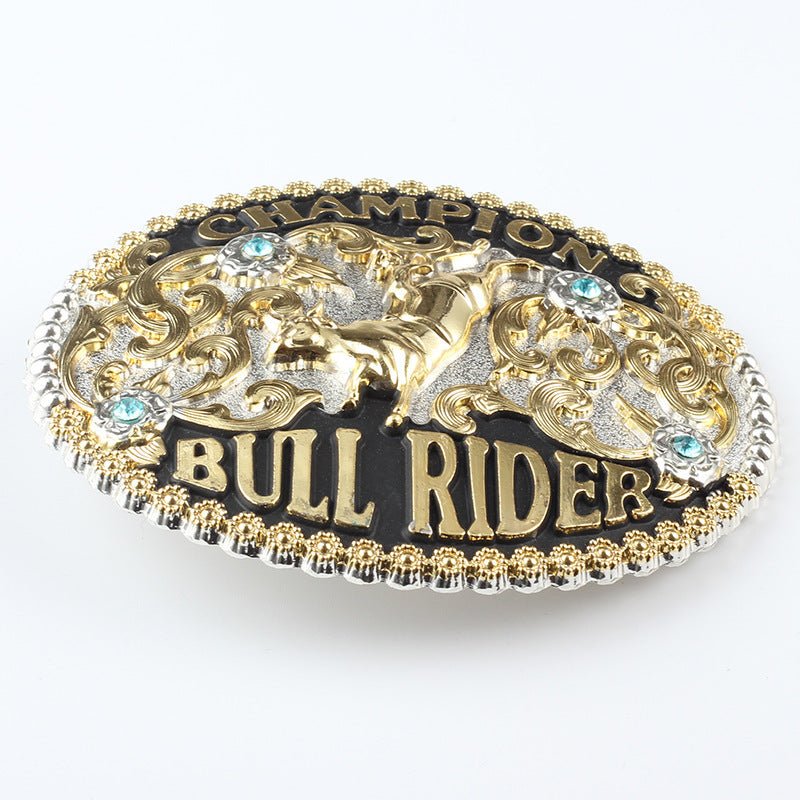 World Champion Golden Cowboy Belt Buckle - CowderryBelt BuckleBull Rider