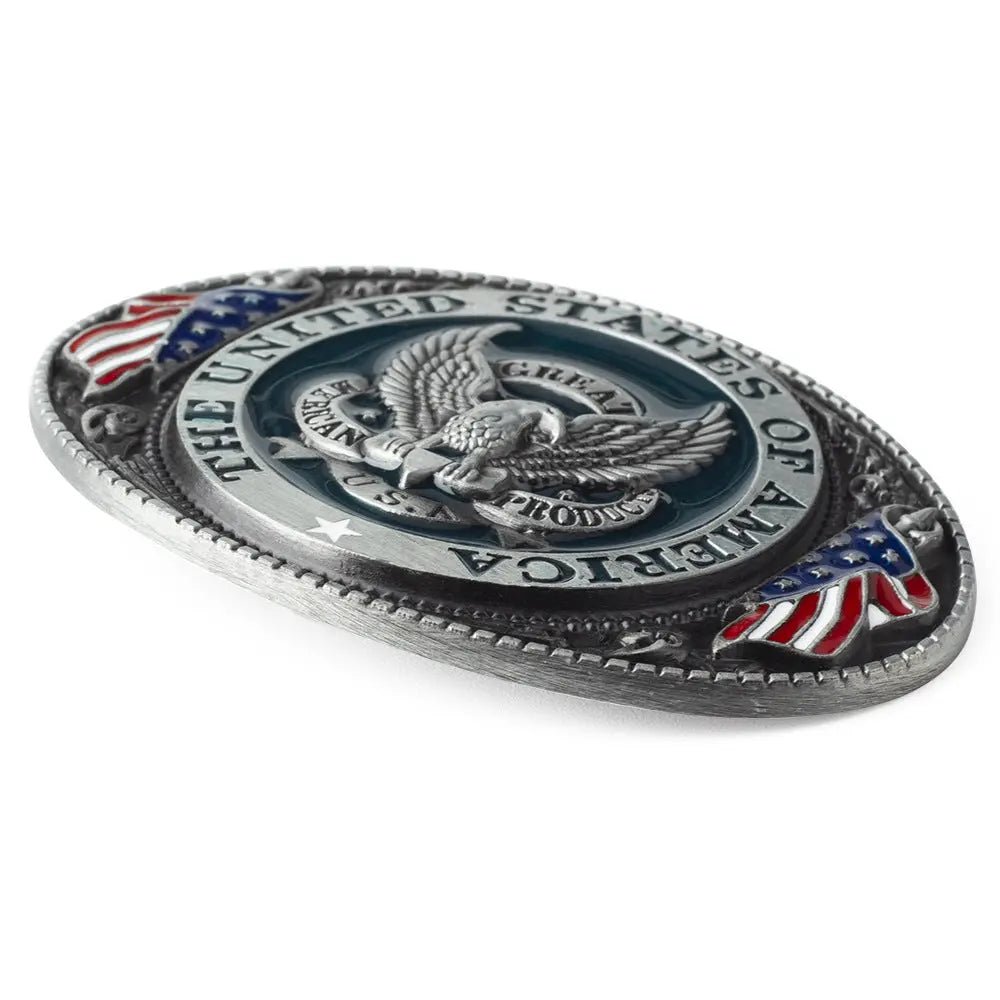 American Eagle with Flag Belt Buckle - CowderryBelt Buckle