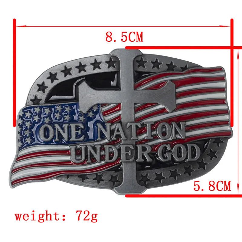 American Flag Cross Belt Buckle - CowderryBelt BuckleAmerican Flag