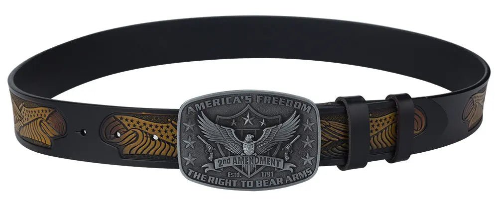 America's Freedom 2nd Amendment Belt Buckle - CowderryBelt BuckleBronze